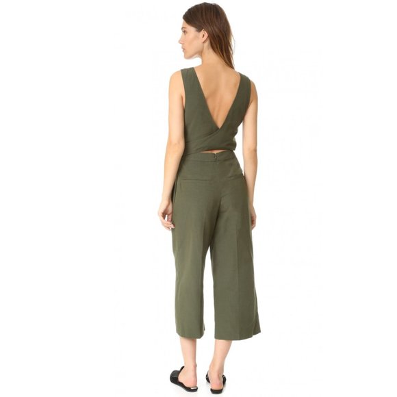 Club Monaco Torela Wrap Jumpsuit in Green Size 0 - Picture 3 of 11